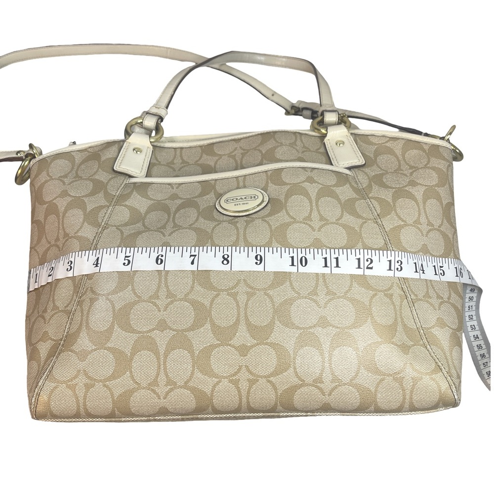 Coach Peyton Signature Pocket Tote & Crossbody Bag – Beige/Khaki F19816 - Picture 3 of 15